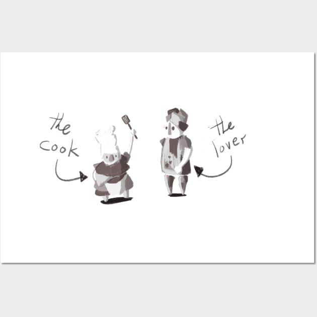 the lover and the cook Wall Art by Galasheep